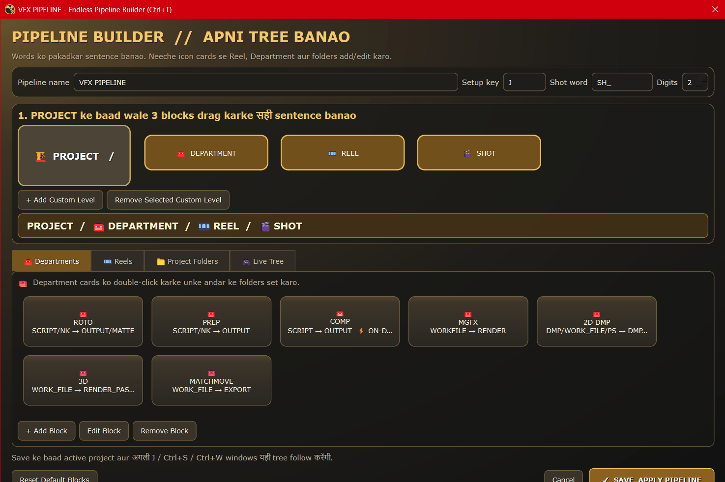 Karmnode pipeline builder